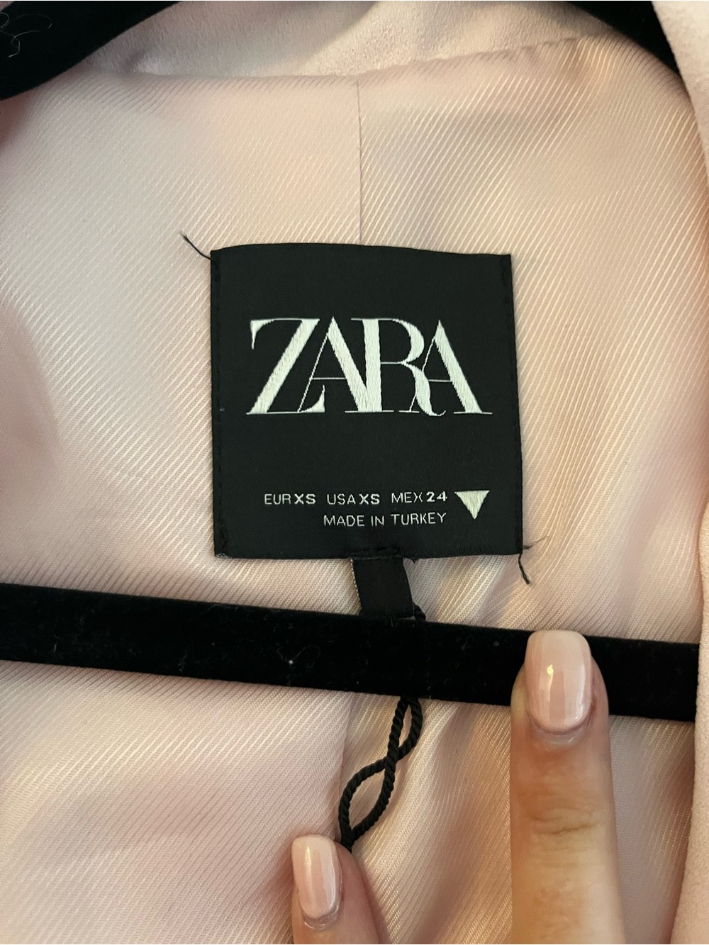 Zara Oversized Blush Pink Tailored Blazer | XS - Picture 6 of 6